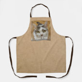 Tablier Photo personnalisée et nom Kraft Papier Texture Ad (Recto)