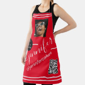 Tablier Photo personnalisée Logo QR Menu CODE Restaurant R (Insitu)