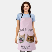Tablier Photo visage chat chien personnalisé, cadeau migno (Porté)