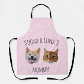 Tablier Photo visage chat chien personnalisé, cadeau migno (Recto)