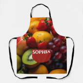 Tablier Photographie de Medley de fruits sur tout l'imprim (Recto)