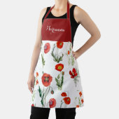 Tablier Photos de couleur rouge à l'aquarelle (Insitu)