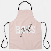 Tablier Phrase moderne Pastel Rose fille Boss Phrase (Recto)