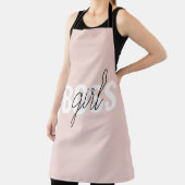 Tablier Phrase moderne Pastel Rose fille Boss Phrase (Insitu)
