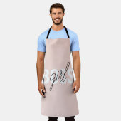 Tablier Phrase moderne Pastel Rose fille Boss Phrase (Porté)