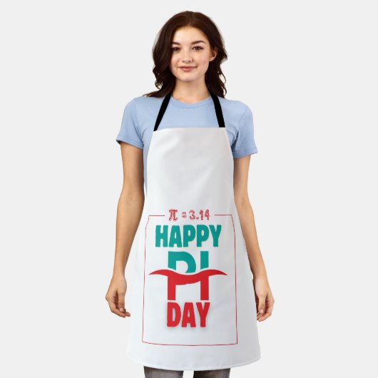 Tablier Pi Day T-Shirt – Artistic Design with Pi (π) Equat (Porté)