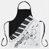 Tablier Piano Keyboard Music Design (Recto)