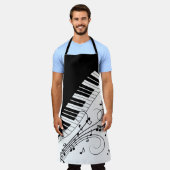 Tablier Piano Keyboard Music Design (Porté)