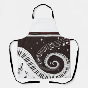 Tablier Piano keys decoration