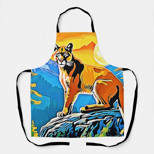 Tablier Pic de Cougar : Art de Mountain Majesty (Recto)
