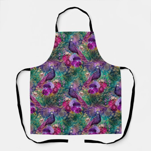 Tablier Pic rose pourpre Floral (Recto)