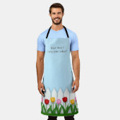 Tablier Picket Blanc Fleur Jardin Grand (Porté)