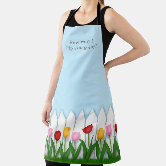 Tablier Picket Blanc Fleur Jardin Grand (Insitu)