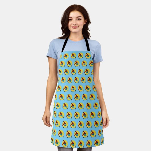 Tablier Pickle Ball Polkadot Motif (Porté)