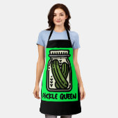 TABLIER PICKLE QUEEN MOM LADIES FUNNY CUISINE APRONS (Porté)
