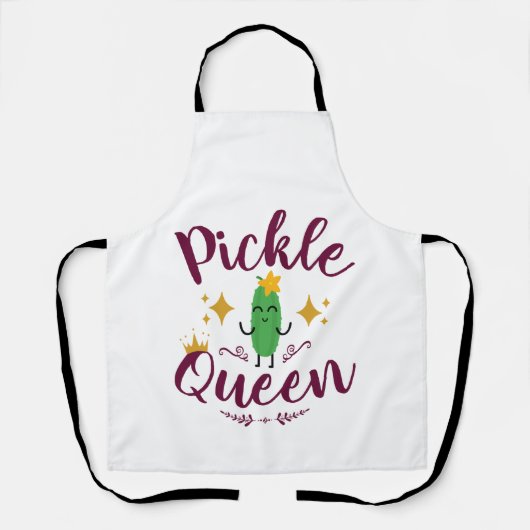Tablier Pickle Queen Pickles Lover Femmes Filles (Recto)