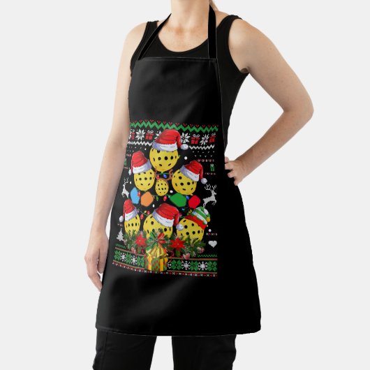 Tablier Pickleball Arbre de Noël Douille moche Père Noël P (Insitu)