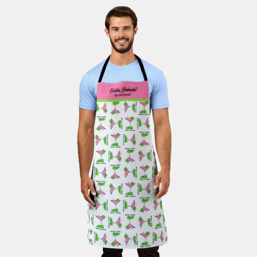 Tablier Pickleball Cocktail Dinks & Drinks Personalized (Porté)