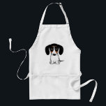 Tablier Piebald Dachshund mignon Chien chiot Adulte Apron<br><div class="desc">Un espace barbecue amusant pour les amateurs de Piebald Dachshund. Doxie de couleur noire,  brune et blanche. Visitez Jenn's Doodle World pour encore plus d'accessoires pour la maison et le bureau avec ce chien drôle et des dessins de chiens plus originaux.</div>