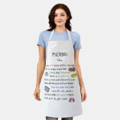 Tablier Pierogi Apron - Recette de remplissage (Porté)