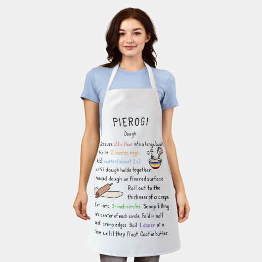 Tablier Pierogi Apron - Recette Dough (Porté)