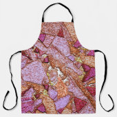 Tablier Pierres volcaniques peintes en violet rose (Recto)