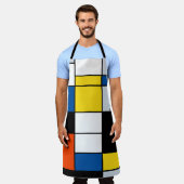 Tablier Piet Mondrian Composition A - Art Moderne Abstrait (Porté)