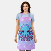 Tablier Pieuvre bleue mignonne (Porté)