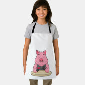 Tablier Pig au Poker avec cartes de Poker (Insitu)