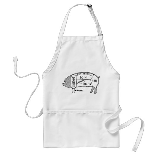 Tablier Pig de graphique à boucher (Devant)
