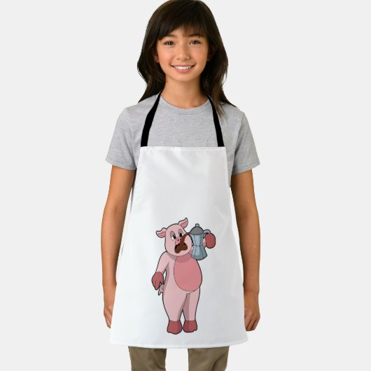 Tablier Pig with coffee pot (Insitu)