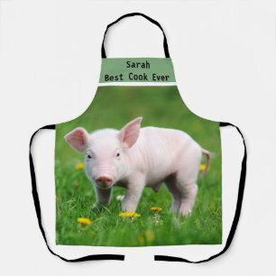 Tablier Piglet rose mou personnalisé