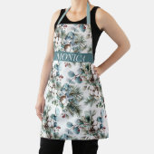 Tablier Pin de coton d'hiver moderne Motif floral Monogram (Insitu)
