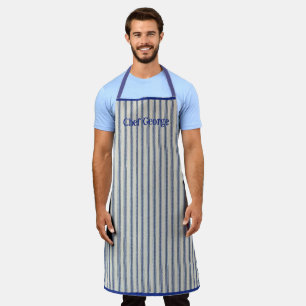 Tablier Pin Stripe Apron Nom Style français