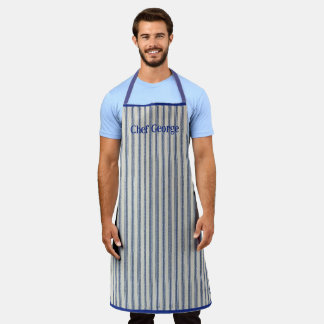 Tablier Pin Stripe Apron Nom Style français