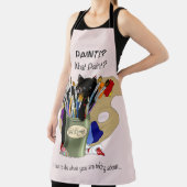 Tablier Pinceaux palette Noir Kitten Artiste (Insitu)