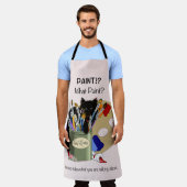 Tablier Pinceaux palette Noir Kitten Artiste (Porté)