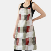 Tablier Pine Vert ivoire Rouge rayures (Insitu)