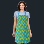 Tablier Pineapple Party Jolie aquarelle Motif unique<br><div class="desc">Ce motif fait main fait un tablier génial. Modifiez la couleur arrière - plan ou ajoutez vos propres textes. Consultez mon magasin pour en savoir plus ou faites-moi savoir si vous voulez quelque chose de personnalisé!</div>