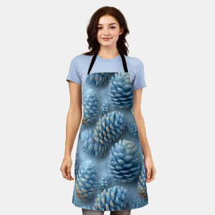 Tablier Pinecones bleus congelés