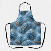 Tablier Pinecones bleus congelés (Recto)