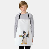 Tablier Pingouin as Painter with Paint brush & Colour (Porté)