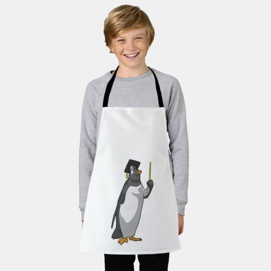 Tablier Pingouin as Teacher with Pointer (Porté)