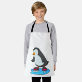 Tablier Pingouin at Ice skating with Ice skates (Porté)