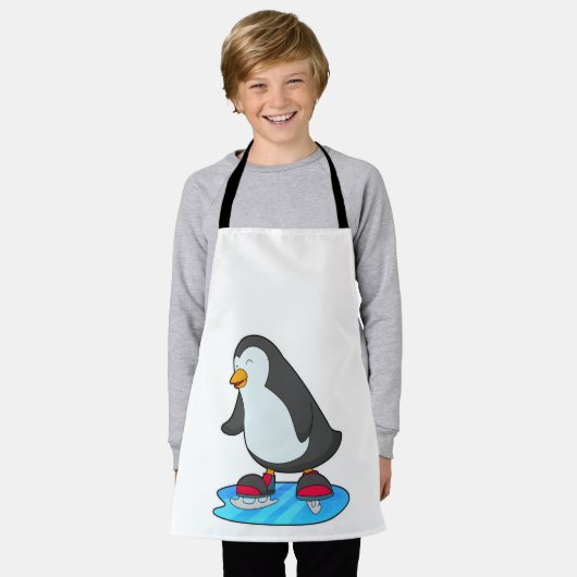 Tablier Pingouin at Ice skating with Ice skates (Porté)