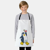 Tablier Pingouin au Poker avec cartes de Poker (Porté)