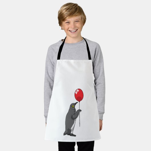 Tablier Pingouin avec ballon (Porté)