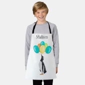 Tablier Pingouin Avec Ballons Colorés (Porté)