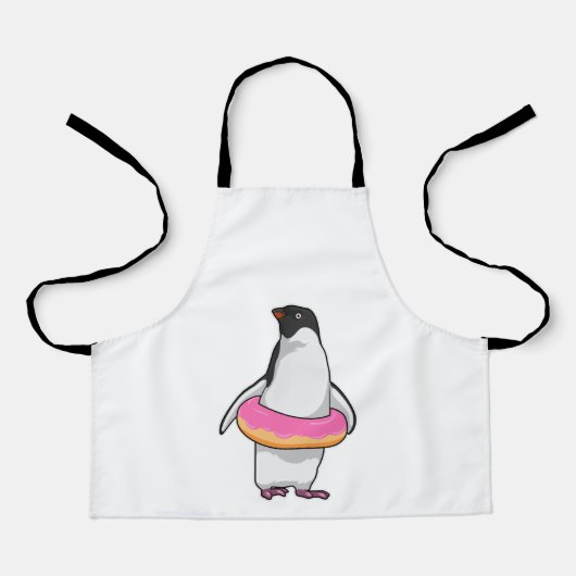 Tablier Pingouin avec Donut (Recto)