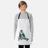 Tablier Pingouin avec Écharpe (Porté)